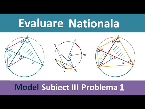 Evaluare Nationala 2020, Probleme cu cerc (Model de Subiect III Problema 1)