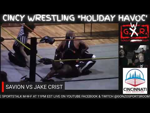 SAVION VS JAKE CRIST AT CINCY WRESTLING HOLIDAY HAVOC DEC 2ND 2022