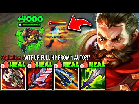 Graves but every auto heals me to FULL HEALTH and this Aphelios couldn't believe it...