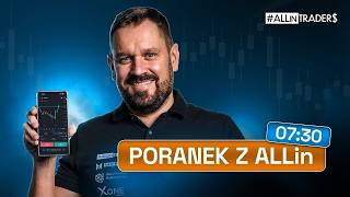 🔴PORANEK Z ALLin: AI uspokaja rynek? Tech odbija, ale cła wracają na radar