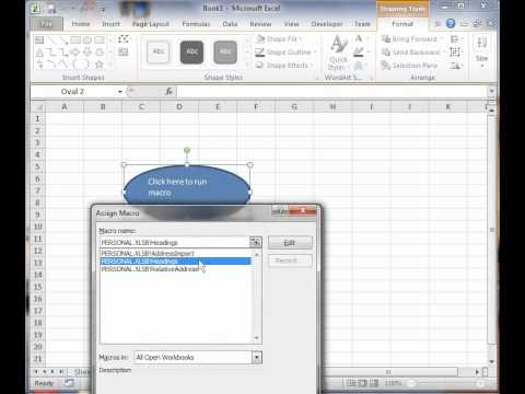 Excel 2010 VBA Tutorial 4: Assign a Macro to image