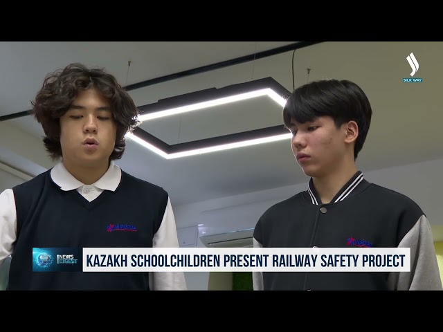 Kazakistanlı öğrenciler, demiryolu güvenliğine yönelik projelerini tanıttı