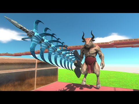 Minotaur Death Run with Blade of Olympus - Animal Revolt Battle Simulator