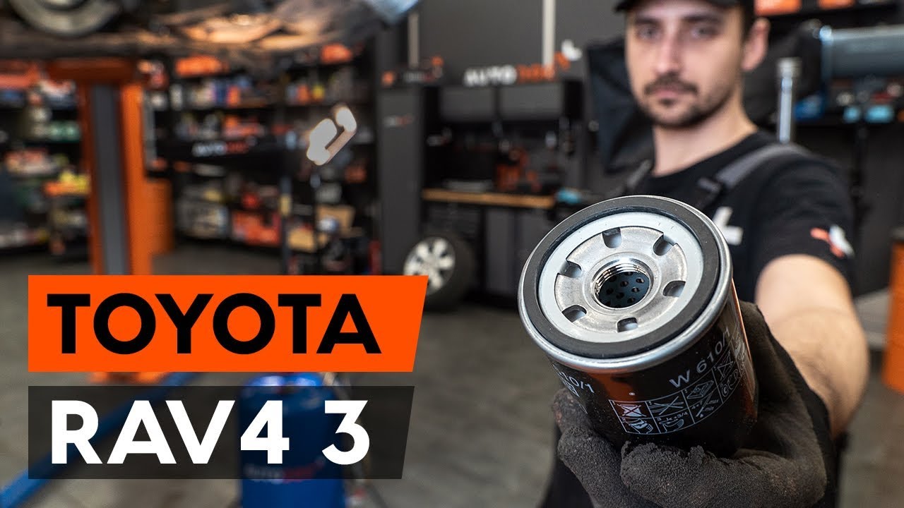 Como mudar óleo do motor e filtro em Toyota RAV4 III - guia de substituição