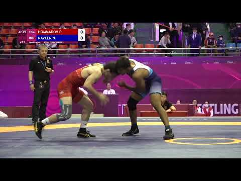 Qual. FS - 70 kg: P. HOMMADOV (TKM) v. N. NAVEEN (IND)
