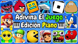 Adivina El Juego Por La CANCIÓN🎶Edición PIANO😀🎹Poppy Playtime👀Geometry Dash💙Mario bros❤️Pacman❤️