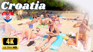 Bikini Beach Walk 4K🌴Summer Walking along the Split Coast in Croatia