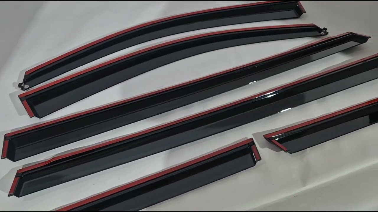 Вітровики з хромованим молдингом Niken Luxury (4 шт) Video 1