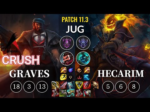 ASP Crush Graves vs Hecarim Jungle - KR Patch 11.3