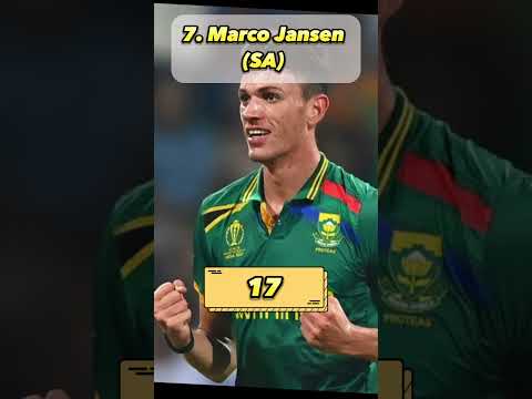 Most Wickets in World Cup 2023 - ICC Cricket World Cup #cricket