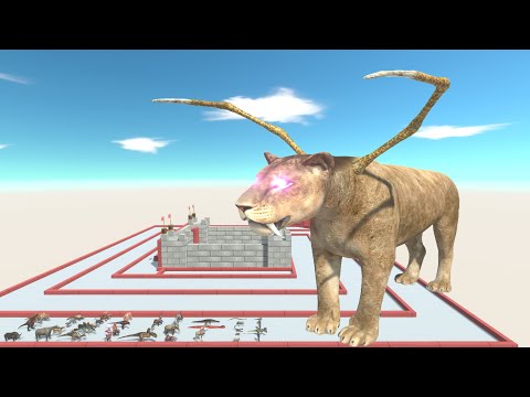 ESCAPE FROM ALIEN SMILODON - Animal Revolt Battle Simulator