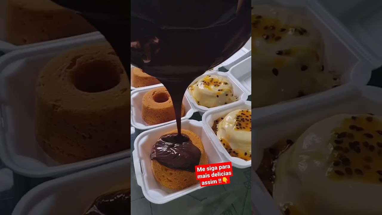 mini bolo vulcão a sensação do momento