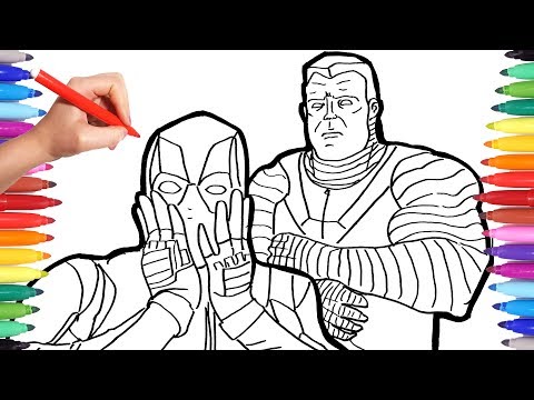 Marvel Deadpool Coloring Pages | Watch How to Draw Deadpool | Superheroes Coloring Pages