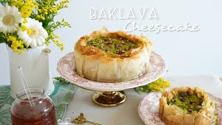 Baklava Cheesecake Una deliciosa tarta de queso y pistachos para enamorar🥰👩🏼🍳