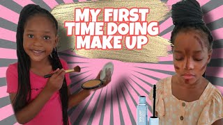 MY FIRST TIME DOING MAKE UP | KID MAKE UP ARTIST | LEARNING TO BE A REAL KID MUA | FUN PRACTICE