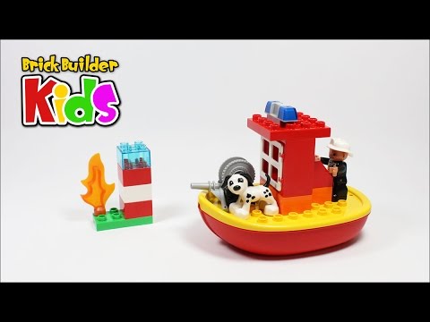 Vidéo LEGO Duplo 10591 : Le bateau des pompiers