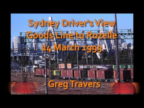 Australian Rail Driver's View, Goods Line to Rozelle Yard, April 1993