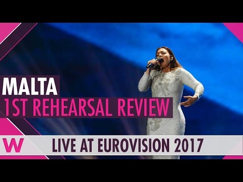 Malta First Rehearsal: Claudia Faniello "Breathlessly" @ Eurovision 2017 (Review)