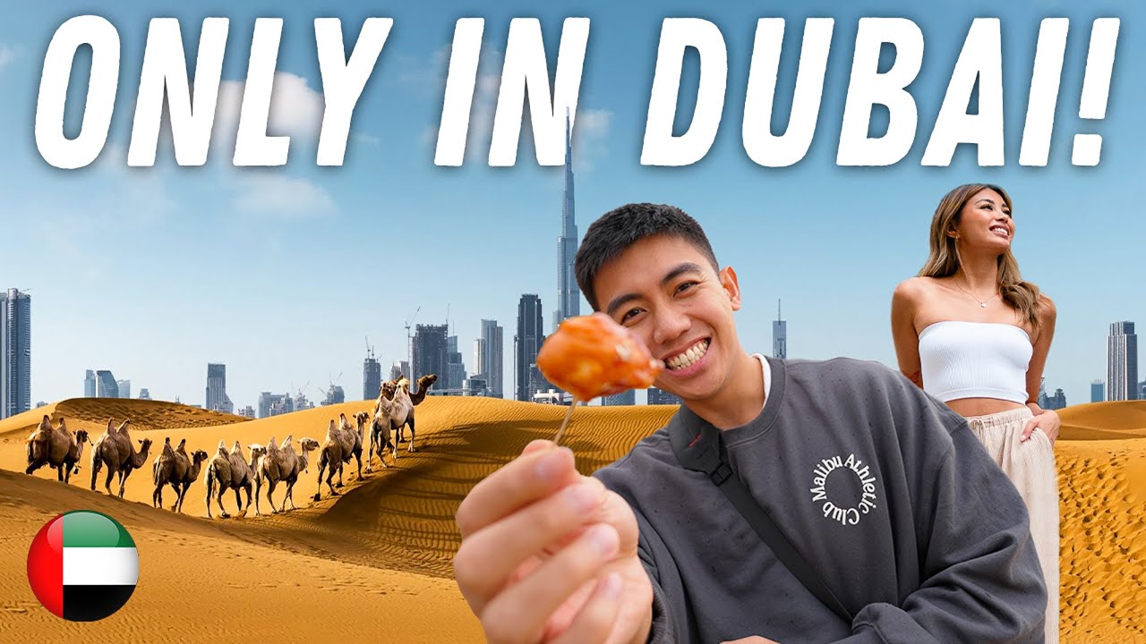 A couple embarks on an exhilarating Dubai desert safari adventure.