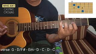 Who Am I - Casting Crowns (Plucking & Strumming) (Guitar Tutorial)