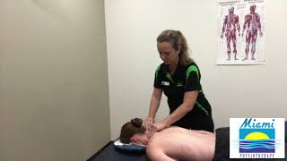 Learn how to give a 5 min relaxing shoulder and neck massage.