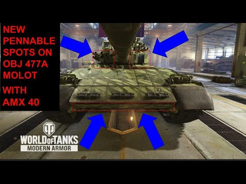 NEW SPOTS TO PEN OBJ 477A MOLOT IN AMX 40 PT1 l World of Tanks Console l #worldoftanksconsole