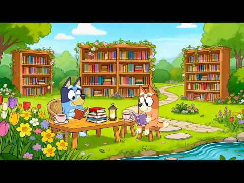 Bluey’s Summer Garden Library 📚🌿 Relaxing Lofi Beats for Study, Relax & Calm Vibes