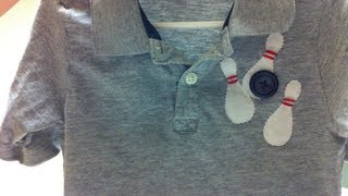 Bowling Birthday Shirt (brief how-to) & Favors