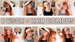3 Different Visors & Ways to Style Them! Visor Hairstyles
