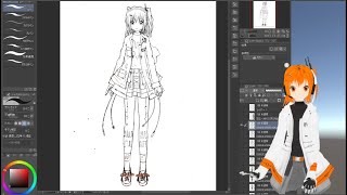 【お絵描き】正面立ち絵（アクリルキーホルダー用予定）【足立レイ　レプリボイスプロジェクト】