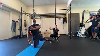 1/2 Kneeling Adductor Lunge Rock and Twist thumbnail