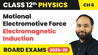 Motional Electromotive Force - Electromagnetic Induction | Class 12 Physics Chapter 6 | CBSE 2024-25