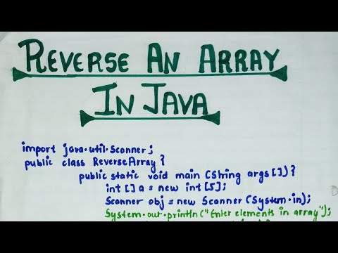 Java Program To Reverse An Arrayhindi Reverse Array Lec 47