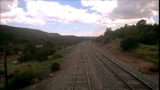 preview picture of video 'Amtrak's Southwest Chiefs Pass on Ojita Siding. New Mexico, USA July 21, 2014'