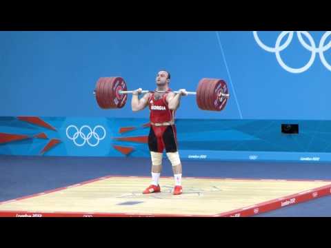 London 2012 Men 105 kg Gia Machavariani 225 kg clean and jerk