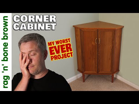 My Nightmare Project! Mid Century Modern Corner Cabinet