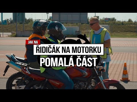 Řidičák na motorku - pomalá část na cvičišti