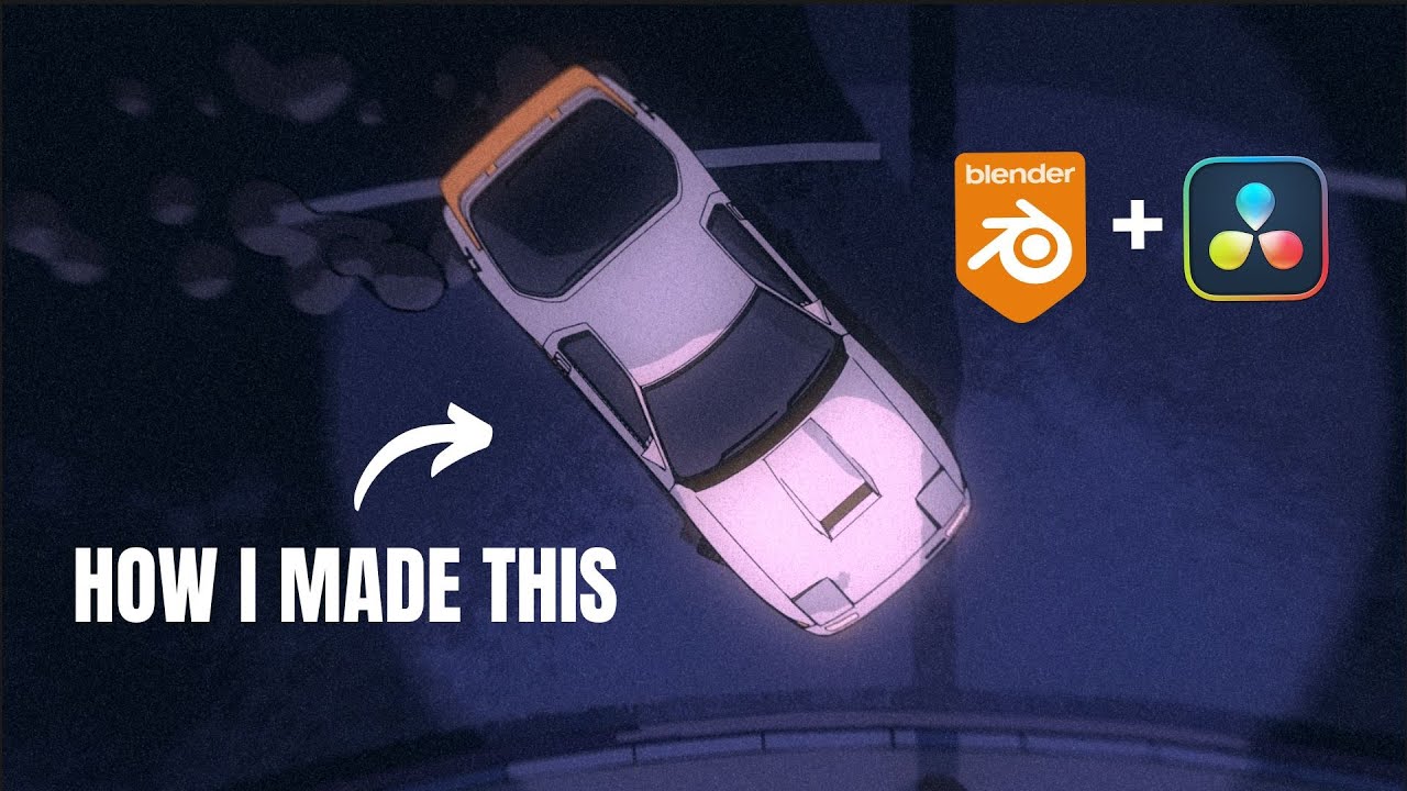 How I made a 90s style anime car scene in Blender + DaVinci Resolve