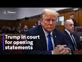 Trump trial: Opening statements and first witness in hush money case