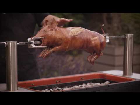 Everdure by Heston Blumenthal HUB Charcoal Electric Ignition Barbeque  - Rotisserie