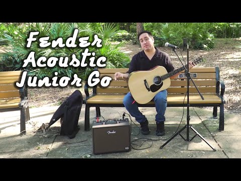 Why the Fender Acoustic Junior Go is the BEST Battery Powered PA & Guitar Amp - Demo and Review