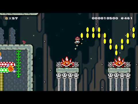 Explore the Concealed Cavern by Balloon - SUPER MARIO MAKER - No Commentary 1AI