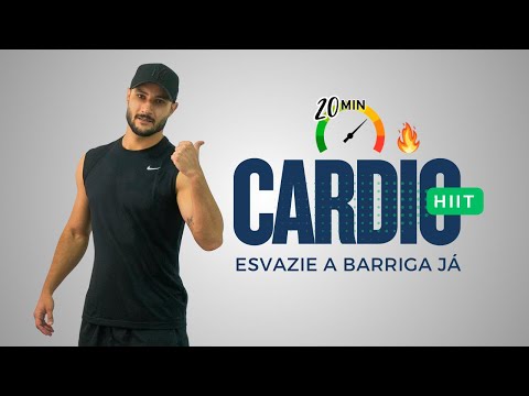 20 MIN CARDIO HIIT - TREINO TODO EM PÉ para perder a barriga em casa