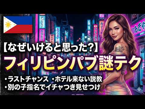 【なぜいけると思ったのか？】フィリピンパブ嬢とどうにかなるためにする謎テクニック YouTubeサムネイル