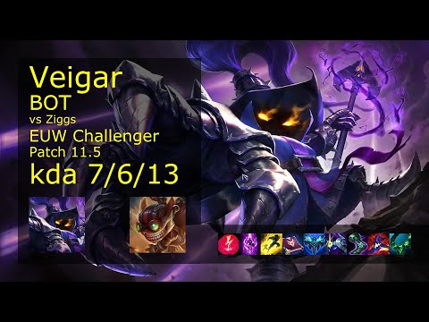 Veigar Bot & Pyke vs Ziggs & Thresh - EUW Challenger 7/6/13 Patch 11.5 Gameplay