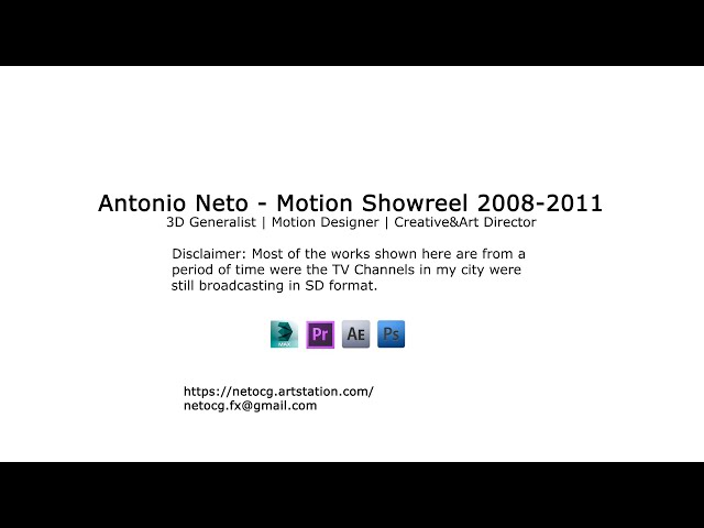 Motion Graphics and Video Editing Showreel 2008-2011(TVC, Bumpers, Show Openings, lower thirs, lettering)