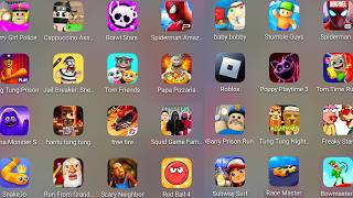 Free Fire,Roblox,Brawl Stars,Grimace Monster Scary Survival,Barry's Prison Run,Poppy Playtime 5.....