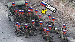 Ukraine FPV Drone Destroyed a Russian Truck Full of Troops!