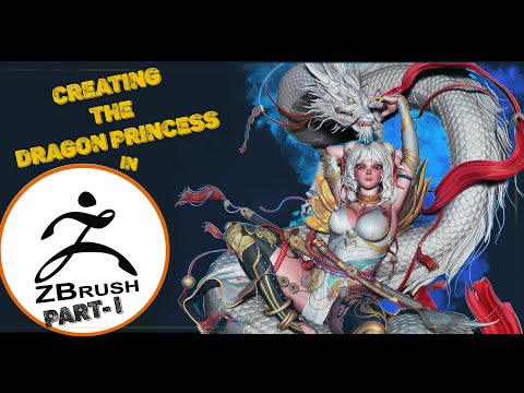 DragoPrincess #3dcharacter  Creation in #zbrush Part1`