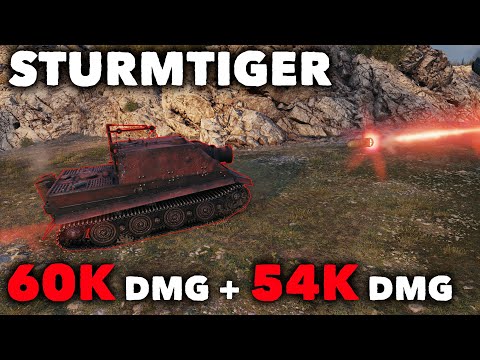 Sturmtiger - 380MM ROCKET - 60K DMG + 54K DMG - World of Tanks